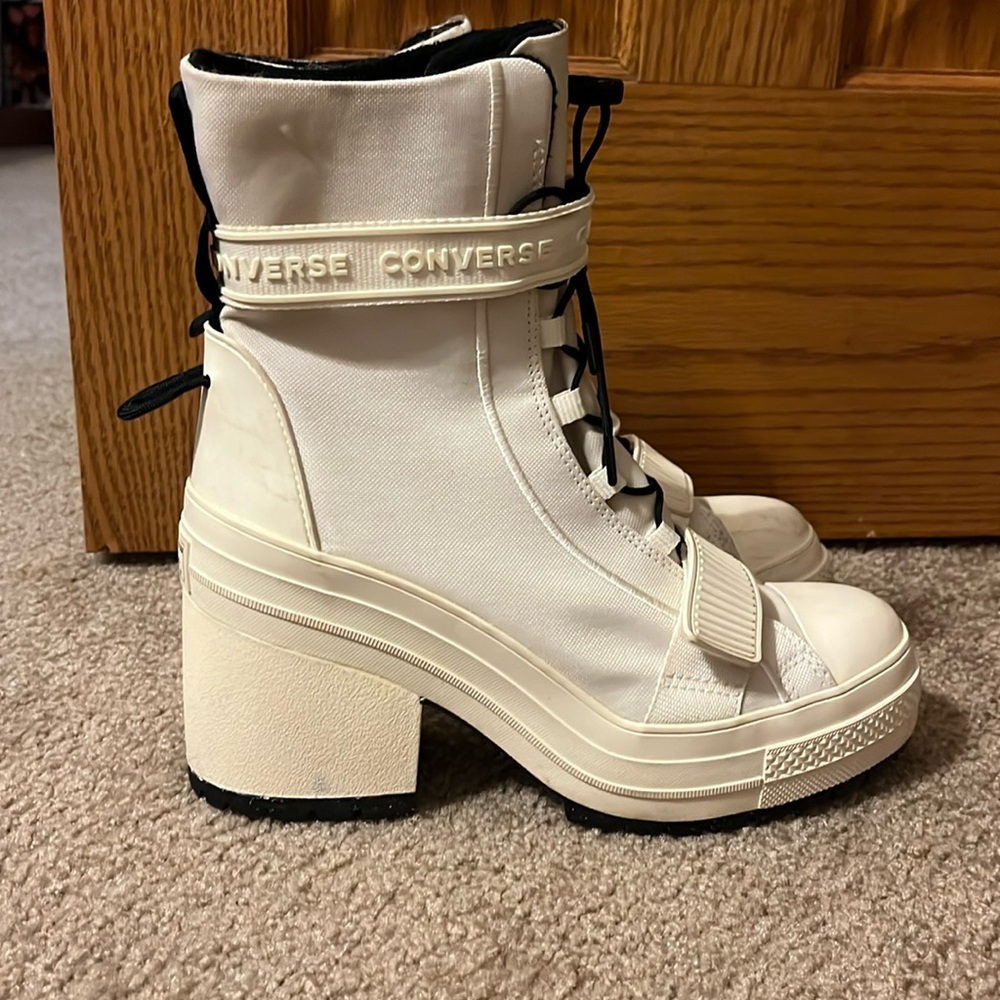 Converse White Platform Ankle Boots